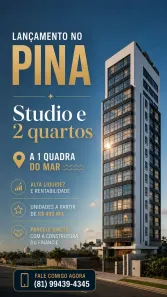 Apartamento com 1 Quarto à venda, 25m² no Boa Viagem, Recife