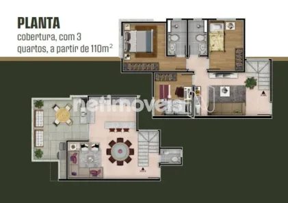 Cobertura com 3 Quartos à venda, 110m² no Santa Rosa, Belo Horizonte