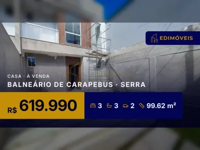 Casa com 3 Quartos à venda, 99m² no Balneário de Carapebus, Serra
