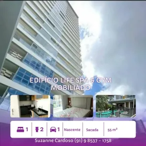 Apartamento com 1 Quarto para alugar, 55m² no Nazaré, Belém