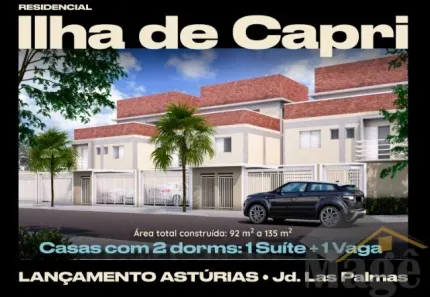 Casa de Condomínio com 2 Quartos à venda, 92m² no Jardim Las Palmas, Guarujá
