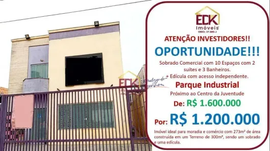 Imóvel Comercial com 10 Quartos à venda, 273m² no Parque Industrial, São José dos Campos