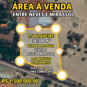 Lote/Terreno à venda, 36300m² no Perímetro Urbano, Mirassol