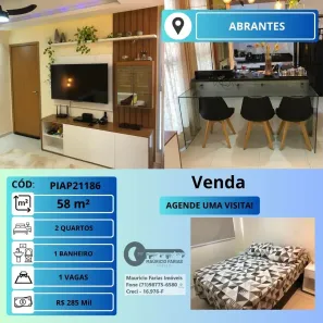 Apartamento com 2 Quartos à venda, 58m² no Boa União (Abrantes), Camaçari
