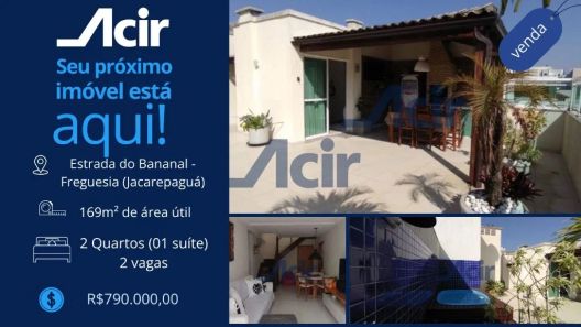 Cobertura com 2 Quartos à venda, 169m² no Freguesia (Jacarepaguá), Rio de Janeiro
