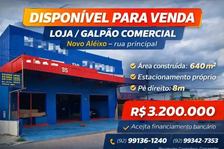 Galpão/Depósito/Armazém à venda, 640m² no Cidade Nova, Manaus