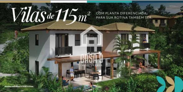Casa de Condomínio com 2 Quartos à venda, 115m² no Praia do Forte, Mata de São João