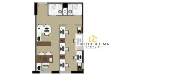 Sala Comercial para alugar, 38m² no Jardim das Colinas, São José dos Campos