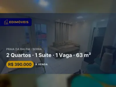 Apartamento com 2 Quartos à venda, 63m² no Praia da Baleia, Serra
