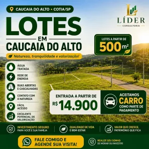 Lote/Terreno à venda, 500m² no Jardim San Ressore (Caucaia do Alto), Cotia
