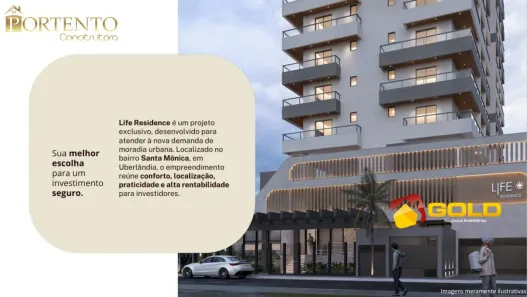 Apartamento com 1 Quarto à venda, 34m² no Santa Mônica, Uberlândia
