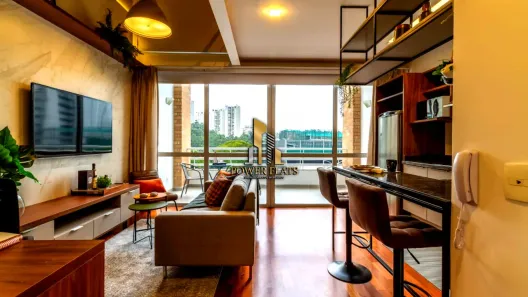 Flat com 1 Quarto para alugar, 60m² no Cidade Monções, São Paulo