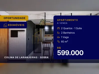 Apartamento com 2 Quartos à venda, 60m² no Colina de Laranjeiras, Serra