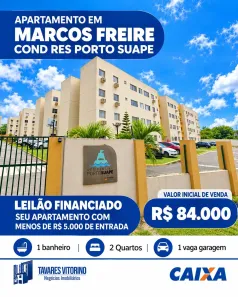 Apartamento com 2 Quartos à venda, 44m² no Marcos Freire, Jaboatão dos Guararapes