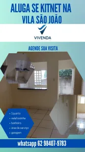 Kitnet com 1 Quarto para alugar, 40m² no Vila São João, Goiânia