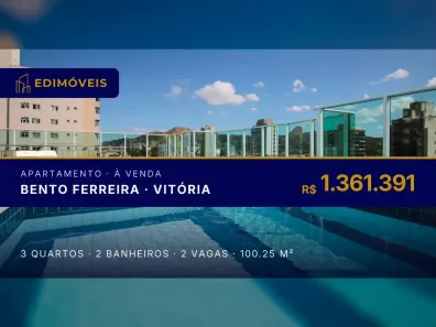 Apartamento com 3 Quartos à venda, 100m² no Bento Ferreira, Vitória