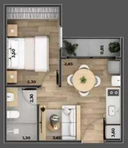 Apartamento com 1 Quarto para venda ou aluguel, 30m² no Quarta Parada, São Paulo