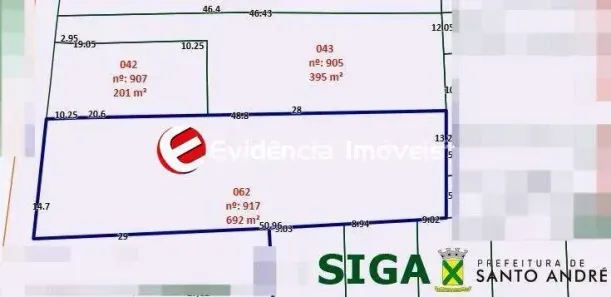 à venda, 1288m² no Jardim Bom Pastor, Santo André