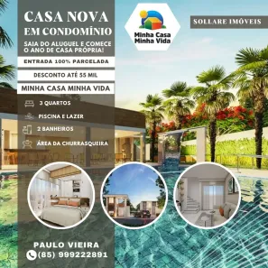 Casa de Condomínio com 3 Quartos à venda, 60m² no Passaré, Fortaleza