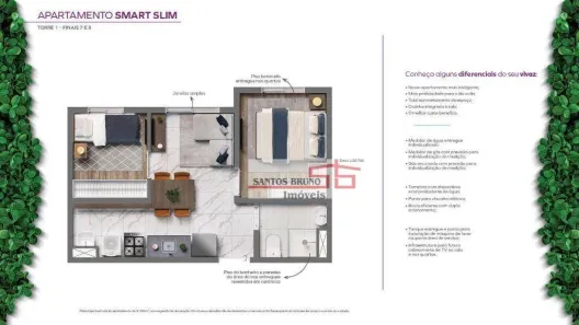 Apartamento com 2 Quartos à venda, 32m² no Vila Bruna, São Paulo