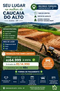 Lote/Terreno à venda, 500m² no Jardim São Luiz (Caucaia do Alto), Cotia