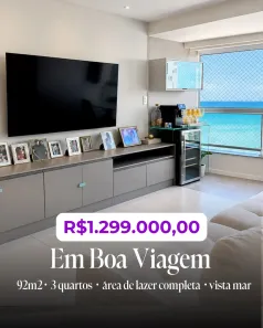Apartamento com 3 Quartos à venda, 92m² no Boa Viagem, Recife