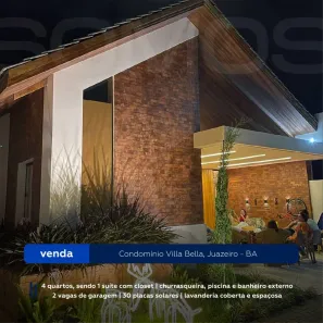 Casa de Condomínio com 4 Quartos à venda, 213m² no Centro, Juazeiro