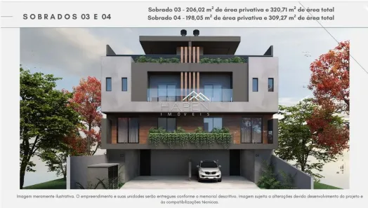 Sobrado com 3 Quartos à venda, 206m² no Centro Cívico, Curitiba