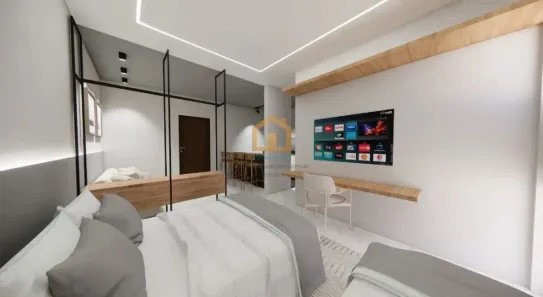 Flat com 1 Quarto à venda, 36m² no Centro, São Vicente