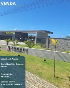 Lote/Terreno à venda, 250m² no Barra Nova, Marechal Deodoro
