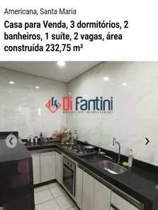 Casa com 3 Quartos à venda, 232m² no Vila Santa Maria, Americana