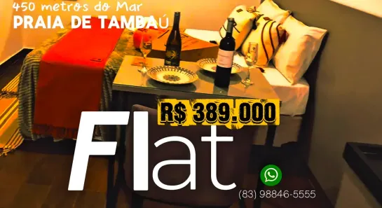 Flat com 1 Quarto à venda, 17m² no Tambaú, João Pessoa