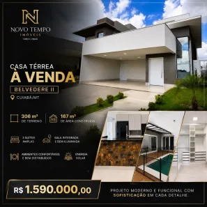 Casa de Condomínio com 3 Quartos à venda, 167m² no Condomínio Belvedere II, Cuiabá