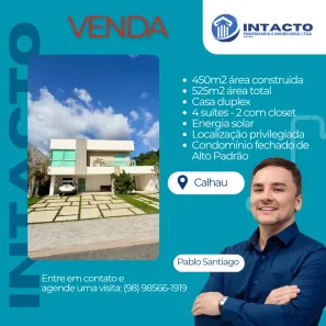 Casa de Condomínio com 4 Quartos à venda, 450m² no Calhau, São Luís