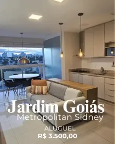 Apartamento com 1 Quarto para alugar, 49m² no Jardim Goiás, Goiânia