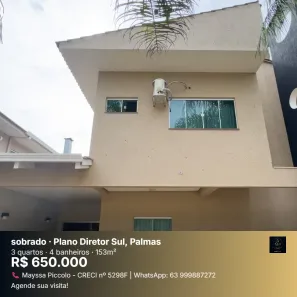 Casa com 3 Quartos à venda, 126m² no Plano Diretor Sul, Palmas
