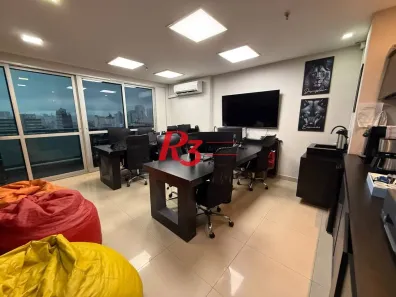 Sala Comercial para alugar, 58m² no Gonzaga, Santos