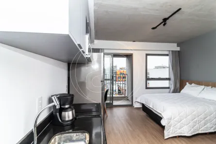 Apartamento com 1 Quarto para alugar, 24m² no Indianópolis, São Paulo