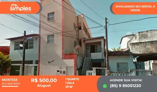 Kitnet com 1 Quarto para alugar, 35m² no Montese, Fortaleza