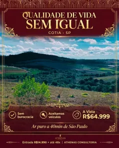Lote/Terreno à venda, 500m² no Centro (Caucaia do Alto), Cotia