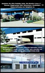 Galpão/Depósito/Armazém para alugar, 820m² no Valéria, Salvador