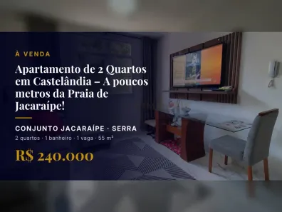 Apartamento com 2 Quartos à venda, 55m² no Conjunto Jacaraípe, Serra