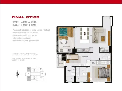 Apartamento com 2 Quartos à venda, 82m² no Setor Bueno, Goiânia