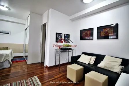 Apartamento com 1 Quarto para alugar, 55m² no Cidade Monções, São Paulo