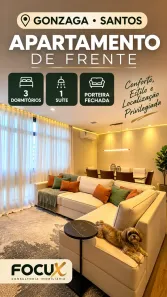 Apartamento com 3 Quartos à venda, 138m² no Gonzaga, Santos