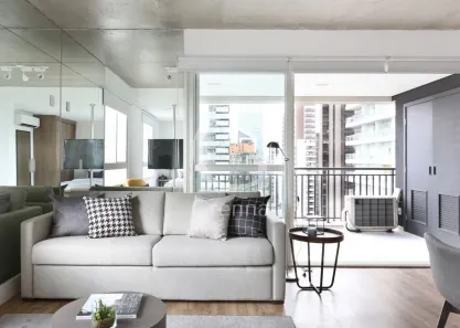 Apartamento com 1 Quarto para alugar, 62m² no Cidade Monções, São Paulo