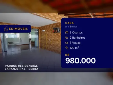 Casa com 3 Quartos à venda, 100m² no Parque Residencial Laranjeiras, Serra