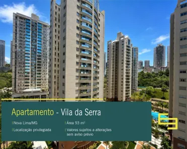 Apartamento com 3 Quartos para alugar, 93m² no Vila da Serra, Nova Lima