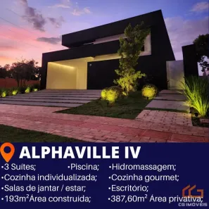 Casa de Condomínio com 3 Quartos à venda, 193m² no Alphaville Campo Grande 4, Campo Grande
