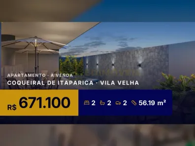 Apartamento com 2 Quartos à venda, 56m² no Coqueiral de Itaparica, Vila Velha